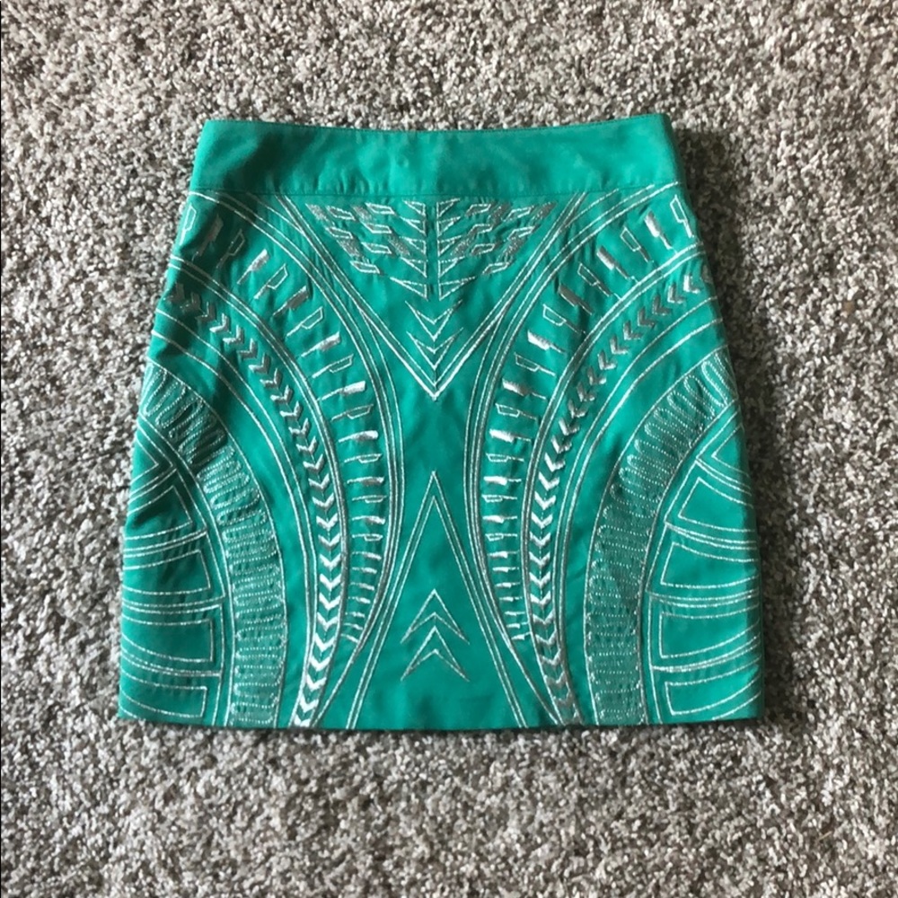 High Waisted Embroidered Skirt